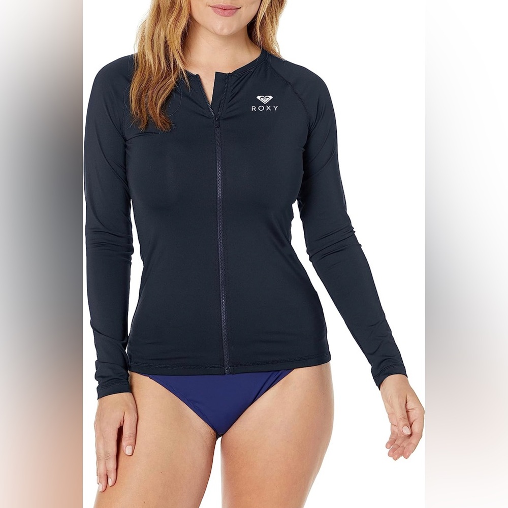Roxy Essentials Long Sleeve Zip-up Rash Guard